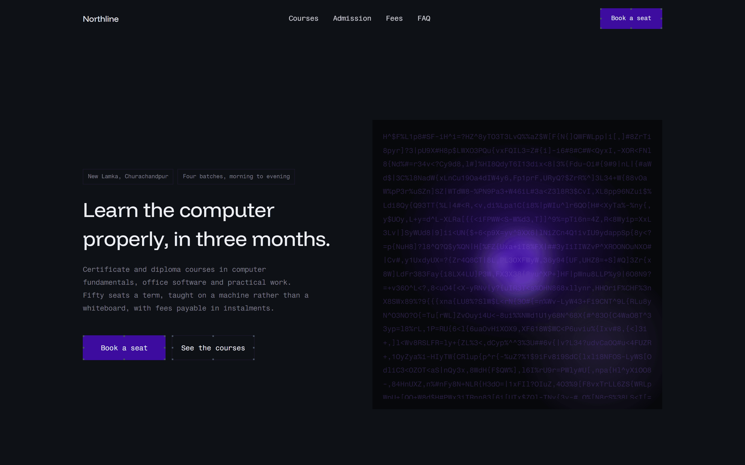 Northline Computer Centre mockup screenshot
